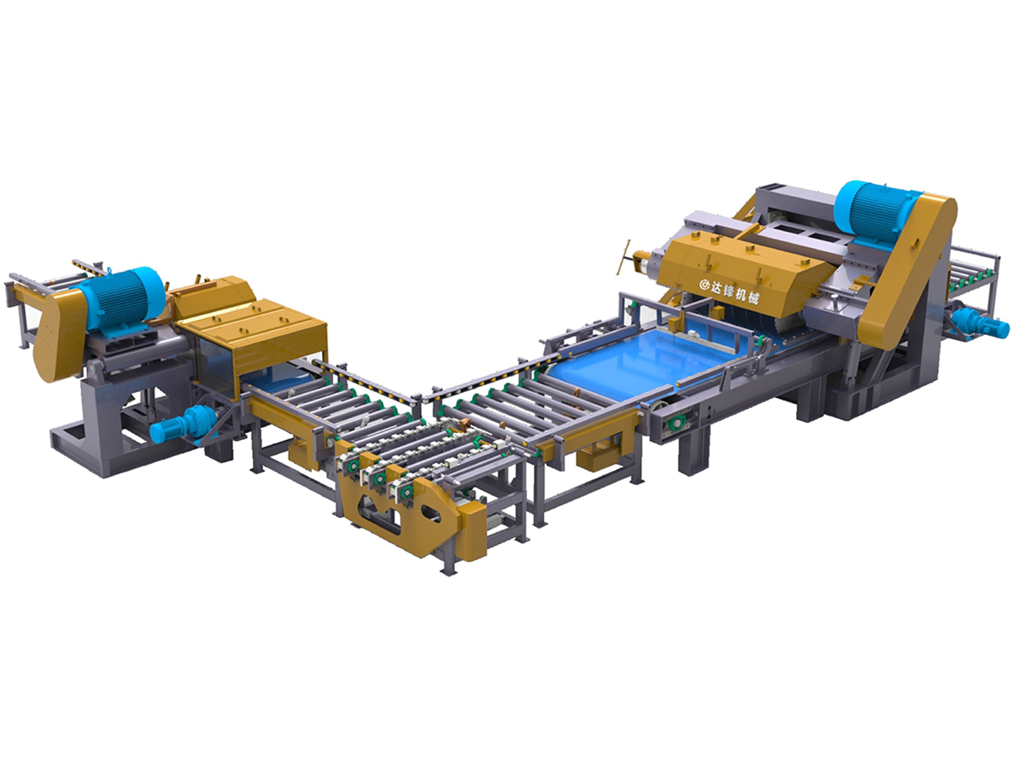 PC仿石磚切割機流水線
